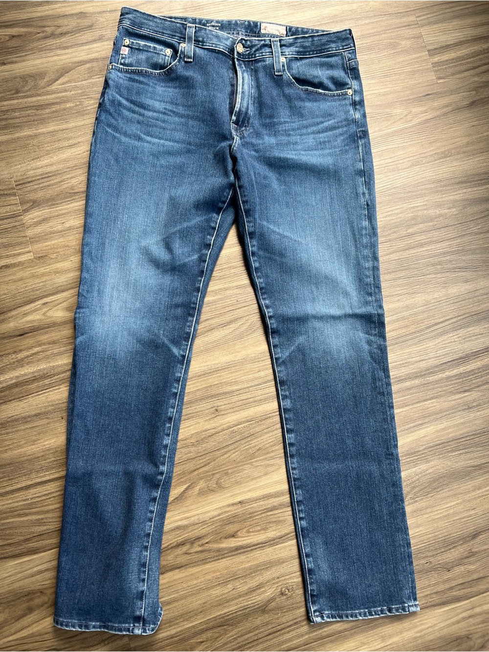 AG Adriano Goldschmied Dark Blue Slim Straight Jeans - Like New